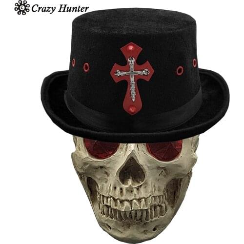 Steampunk Gothic Cross Top Hat Cosplay Mens Cap