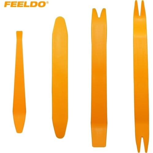 FEELDO 1Set Car Anti-scratch Audio Stereo Removal Pry Installation Tool Kit 4pcs Inside #2177