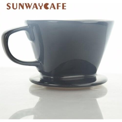 New Arrival Espresso Coffee Filter Cup Ceramic Pour Over Coffee Maker with Stand Funnel Dripper Coffee Accessories