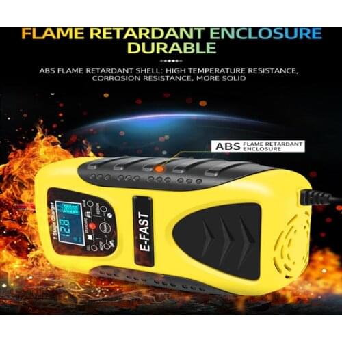 Portable Car Battery Charger 12V 7A 7 Segment Charging Multi-battery Lead-acid Battery Charger Car And Motorcycle Repair Charger