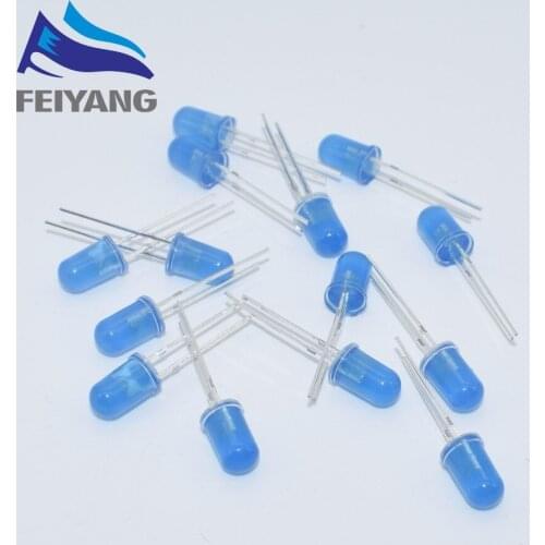 SAMIORE ROBOT 500PCS/Lot 5MM Blue LED Diode Round Diffused Blue Color Light Lamp F5 DIP Highlight New Wholesale Electronic