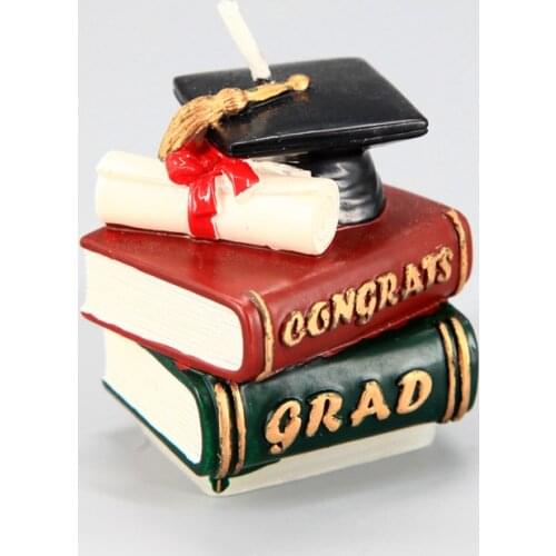Graduation Creative Book Shape Aromatherapy Candle Silicone Molds Plaster For Home Decoration Candle Silica Gel Mould