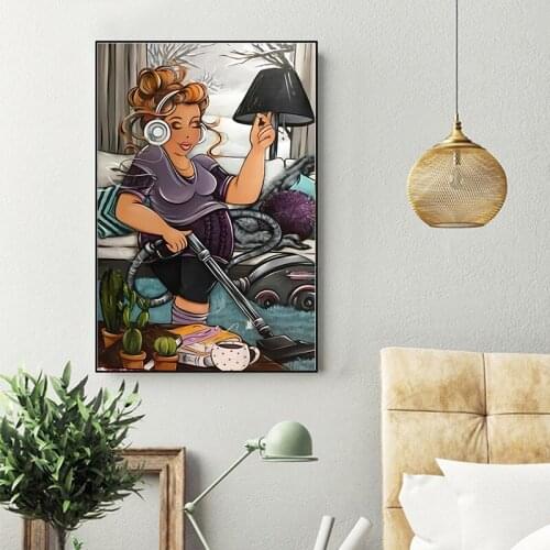 Modern Fashion Fat Lady Canvas Painting Wall Art Nordic Posters and Prints Wall Pictures for Living Room Decoration Frameless