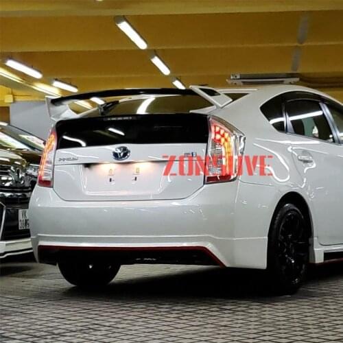 Use For Toyota Prius 2009-2014 Year Spoiler ABS Plastic Carbon Fiber Look Rear Trunk Wing Car Body Kit Accessories