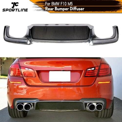 Carbon Fiber / FRP Rear Bumper Lip Diffuser Spoiler for BMW 5 Series F10 F11 M5 Sedan 2012 - 2017 Rear Bumper Diffuser Spoiler