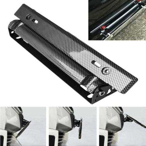 Car-styling Universal Adjustable Car License Plate Frame Holder Carbon Fiber Racing Number Plate Auto Mount Bracket