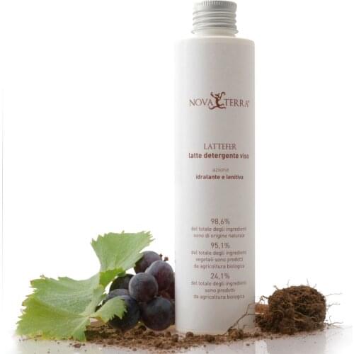 LATTEFER NOVATERRA milk facial cleanser stock moisturizing and soothing available in 200 ml also suitable for sensitive skin. Thanks to the delicacy of product use can be extended both in the morning that evening