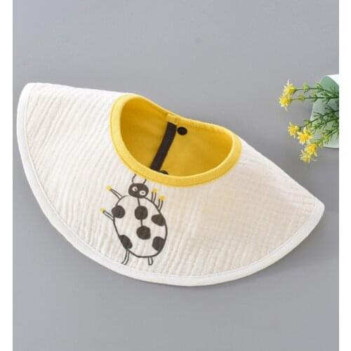 High Quality Baby Bibs Cartoon Burp Cloths 360 Degree Rotatable Infant Feeding Apron Newborn Boy Girl Stuff