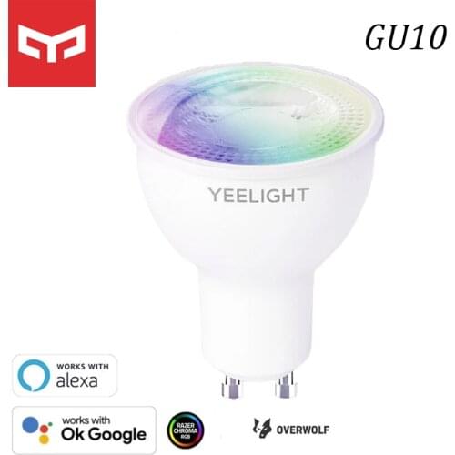 Yeelight YLDP004-A GU10 Colorful Smart LED Bulb W1 Game Music Sync APP Voice Control Work Yeelight APP Google Assistant Alexa