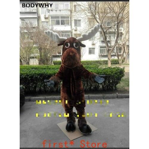Reindeer Mascot Costume Suit Cosplay Party Game Dress Unisex Halloween Adult New Event Unisex Cartoon Apparel Cosplay Halloween