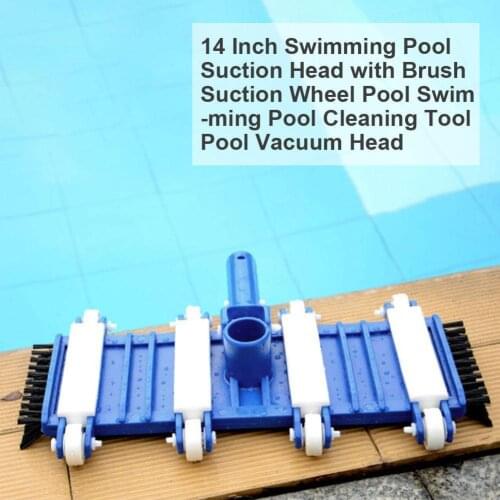 14 Inch Suction Head Swimming Pool Vacuum Head With Brush Suction Wheel Suction Head Cleaning Tool
