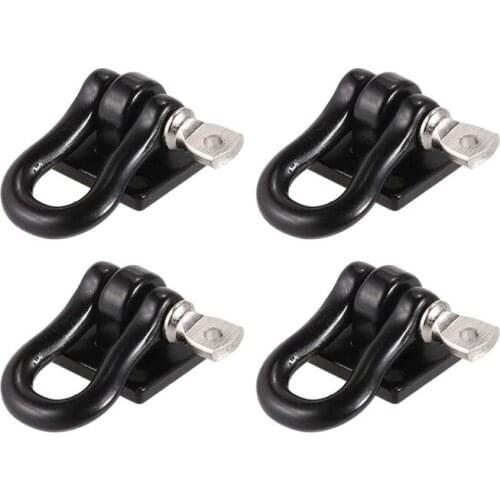 4Pcs Trailer Towing Buckle Tow Shackle Hook for 1/10 RC Rock Crawler Axial SCX10 Traxxas TRX4 TAMIYA D110 RC Car Truck