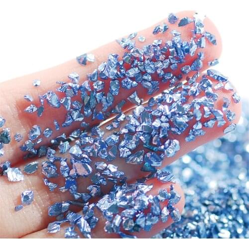 40g Crushed Glass Craft Gravel Glitter 1-3mm Irregular Sequins Metallic Chunky Stones for Nail Arts Resin Mold Decor Accessories