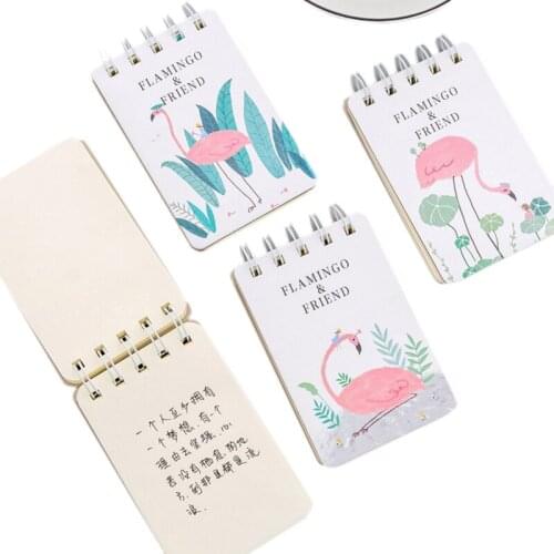 8book/lot Creative Kawaii Flamingo notebook Daily Weekly Planner Notebook Time Organizer School Supplies Signature Guest Book