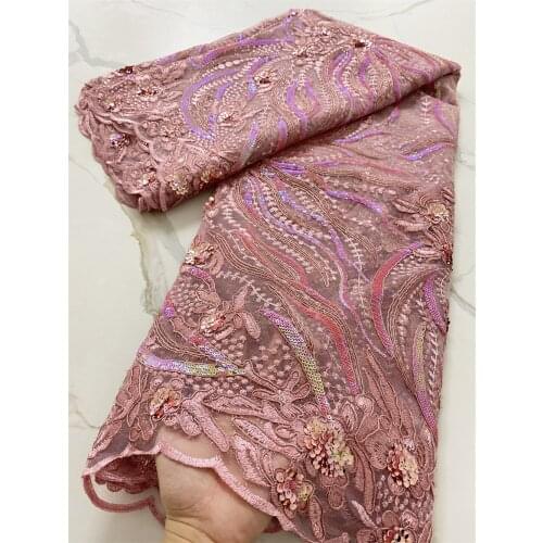 African high quality sequence French Nigerian sequins net tulle mesh Swiss lace fabric for dress 5yards/lot 4345B