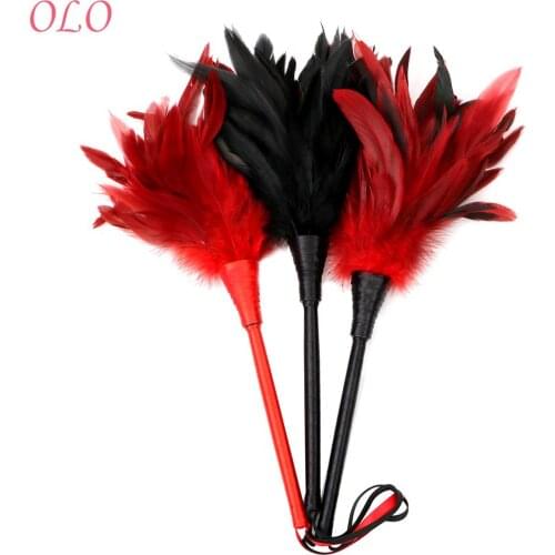 OLO Feather Whip Slave Role Play Spanking Bondage Itching Feather Erotic Sex Toy Couple Flirting Adult Game Clitoris Tick