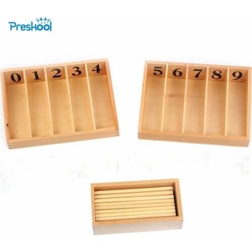 Baby Toy Montessori Spindle Box With 45 Spindles Math Learning and Education Spindle Rod Kids Toys Brinquedos Juguetes