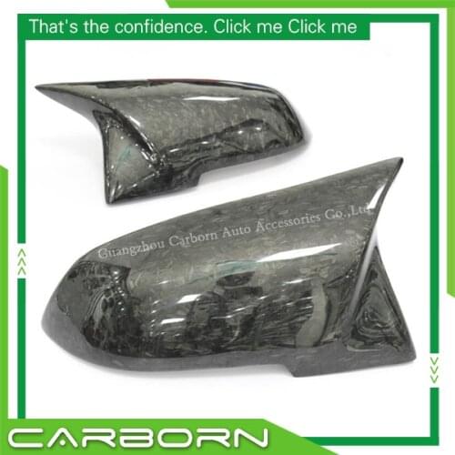 For-BMW 1 2 3 4Series F20 F21 F22 F23 F30 F31 F32 F33 F36 X1 E84 F87 Ox Horn Replacement Carbon Fiber Silk Weave Mirror Cover