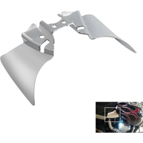 Motorcycle Chrome Saddle Shield Heat Deflector For Harley Dyna Street Bob FXDB FXD FXDWG Supper Wide Gilde 1999-2017 2016