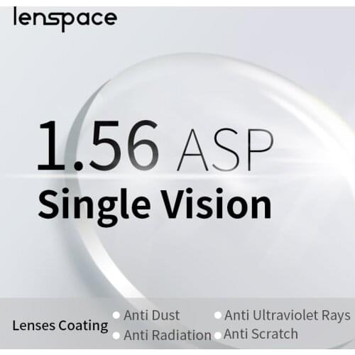 Lenspace 1.56 Single Vision Prescription CR-39 Resin Aspheric Glasses Myopia Hyperopia Lenses Optical Lens