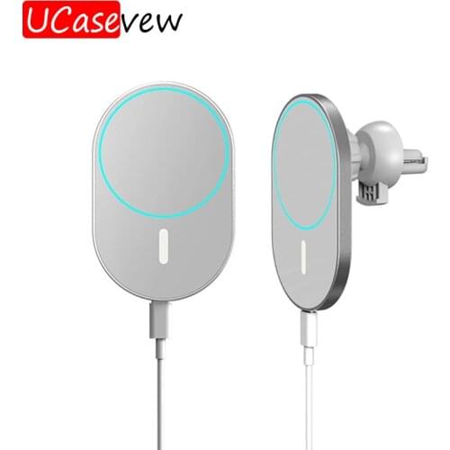 15W Magnetic Car Wireless Charger for iPhone12 Pro Max 12 Mini Adsorption Intelligent Mobile Phone Charging safe Car Holder Pad