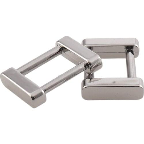 Metal Square Buckle Silver Color Zinc Alloy 3/4'' O D Ring Luggage Hardware Removable Buckles for Bag Accessories(10pcs)