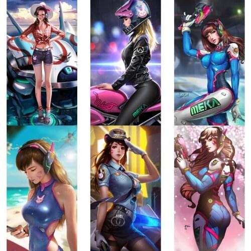DIY 5D Diamond Painting Overwatch Game Poster Anime Sexy Girl Cross Stitch Kit Full Drill Embroidery Mosaic Art Home Decor Gift