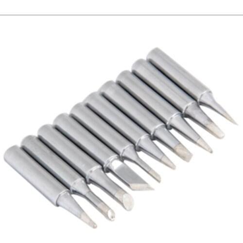 Brand New 10 Pcs/Set Silver Soldering Iron Tips Solder Tip Lead-Free Screwdriver Iron Tip 900M-T For Rework Station Tool Kit