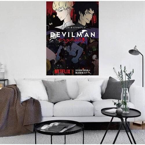 Devilman Crybaby Poster Anime Manga Comic Poster Wall Art Prints for Home Wall Decor Fans Gift Interior Decoration Painting
