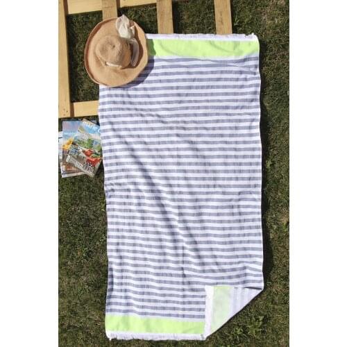 100% Cotton 80x160cm Tasseled Unisex Beach Towel Beach Pareo Sauna Gyms Towel Pool Towel