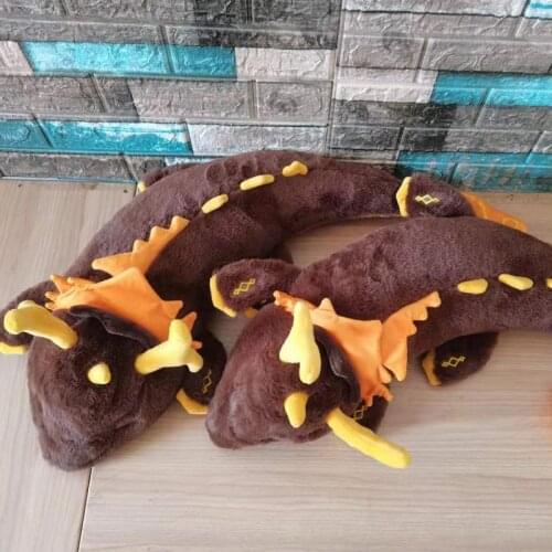 70cm Anime Game Genshin Impact Zhongli Cartoon Plush Stuffed Dragon Throw Pillow Siesta Cushion Cosplay Birthday Gift