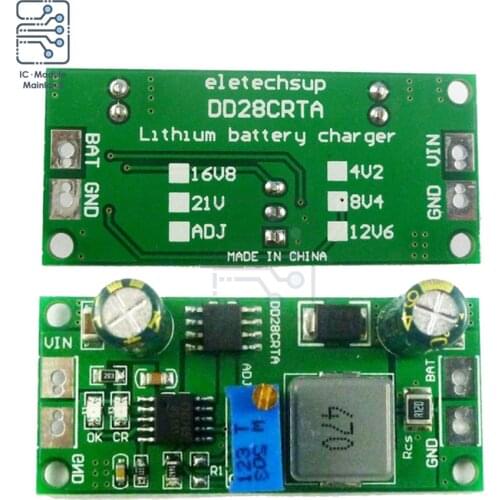 DD28CRTA 1A 3.7-18.5V 2 in 1 Lithium Battery Charger Module DC-DC Step-Down Converter For Lithium Batteries Or LiFePO4 Battery