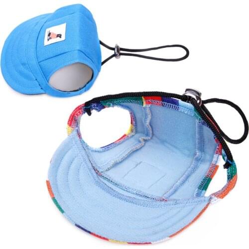 Dog Baseball Cap Outdoor Pet Sun Hat Dogs Summer Canvas Visor Shading equipment for Dogs Cat Pet Accessories 6Colors S/L