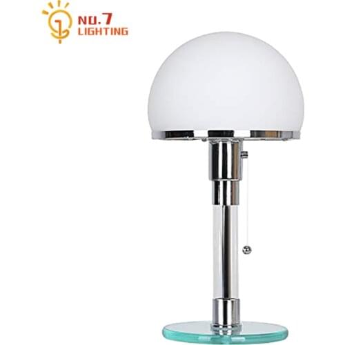 Danish Design Modern Bauhaus Lamp LED E27 Stainless Steel Glass Desk Lights Art Decor Home Bedside Bedroom Lamp Living Room Cafe
