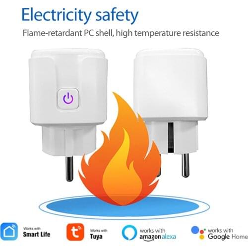 Smart Plug 16A Wifi Smart Socket EU Plug With Power Metering Tuya Smart Life App Time Control Voice Control By Alexa Google Home