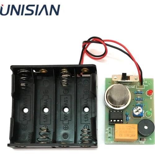 UNISIAN MQ-2 Sensor Modulel Smoke Gas Detection Alarm Natural Combustible Leakage Gases Alarm Module Sensor Electronic DIY Kit