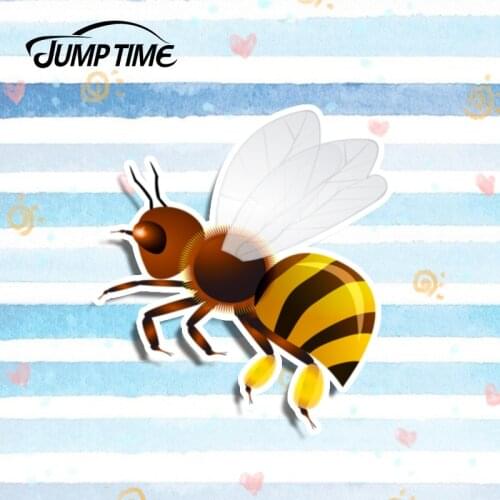Jump Time 13cm x 11.5cm Bee Insect Car Sticker Decal Personality 3D Car Styling Vinyl Decal Graphic Waterproof DIY Accessories