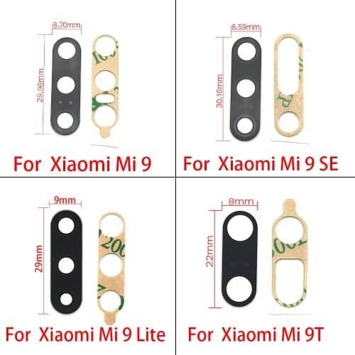 Rear Back Camera Glass Lens with Ahesive Sticker For Xiaomi Mi 9 Mi9 Se Lite Mi 10 Mi10 10T Pro Note 10 Lite 11