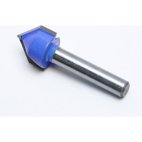 1Pcs 1/4" Shank 90 Degree V Groove Template Router Bit - 5/8"X 17.3mm High Stength Metal Material Wear-Resistant Router Bit