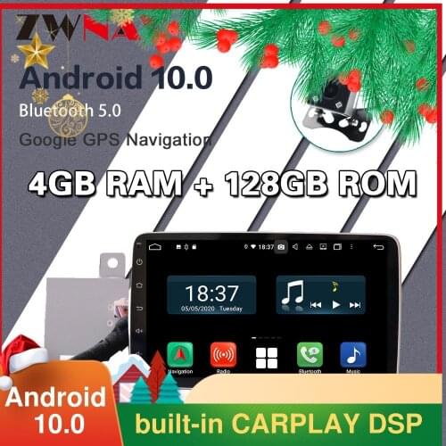 ZWNAV 4G+128G Android 10.0 DSP For Ford focus 2019 Car Radio Multimedia Video Player Navigation GPS RDS 2 din dvd