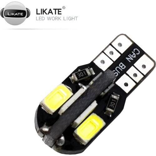 4pcs Super Bright Canbus Error Free T10 w5w 194 Car Led Light Vehicle Lamp Yellow Red Warm White Ice Blue 12V DC For Auto Bulbs