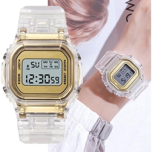 New Fashion Women Digital Watches Led Square Dial Sports Watch Children Bracelet Womens Clock Wristwatches Female Zegarek Damski