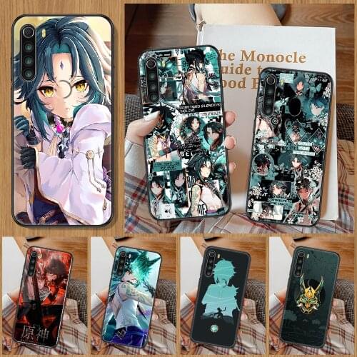 Genshin Impact xiao Phone Case For Xiaomi Redmi Note 7 8 9 10 7A 8T 9A 9T 9S 10S Pro black painting coque luxury cell cover tpu