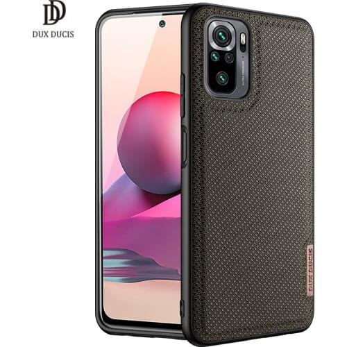 DUX DUCIS Fino Series Case For XIAOMI Redmi Note 10 Case Woven Fabric Protecting Case Anti-Shock Non-Slip Original Slim Design