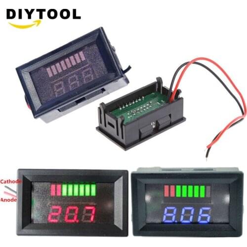 Digital Analog Battery Capacity Indicator Voltmeter Voltage Meter Volt Tester Detector Monitor for Lead-acid Battery