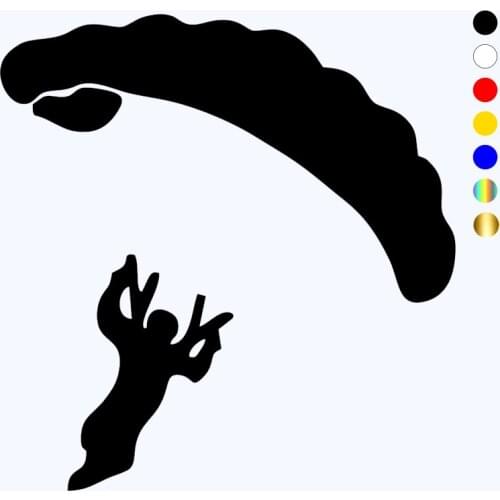 CK2484#15.6*15cm Skydiver funny car sticker vinyl decal silver/black car auto stickers for car bumper window car decorations
