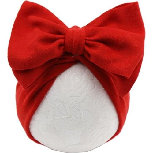 Baby Hat Girls Bows Turban Hat Infant Photography Props Kids Beanie Children Cap D0AF