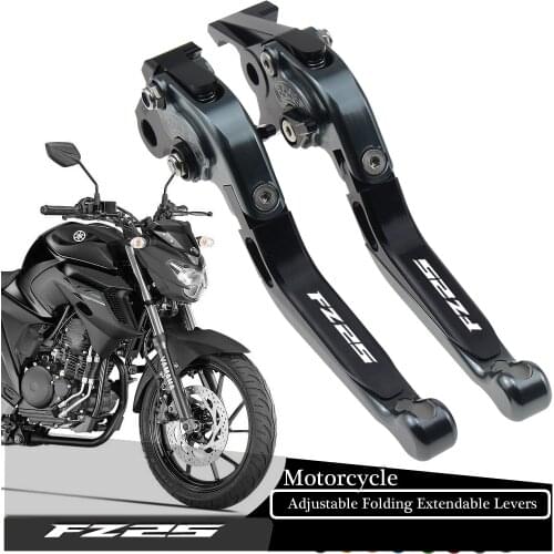 For YAMAHA FZ25 FZ 25 2017-2018 Motorcycle Accessories Folding Extendable Brake Clutch Levers LOGO FZ25