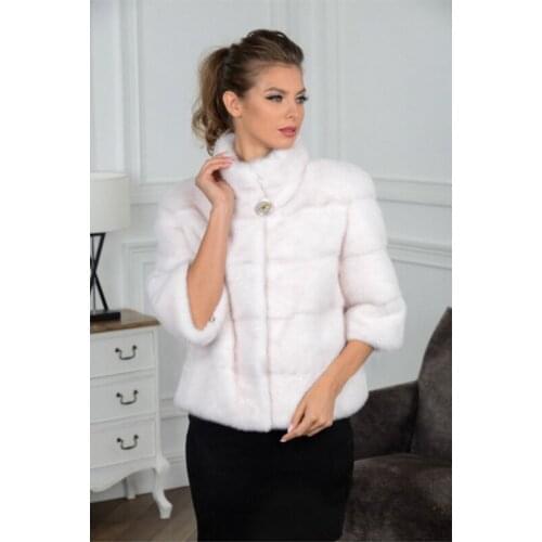 FURSARCAR 2021New Fashion Trendy Genuine Natural Mink Fur Short Coat For Women Luxury Elegant Winter Thick Warm Outerwear Jacket