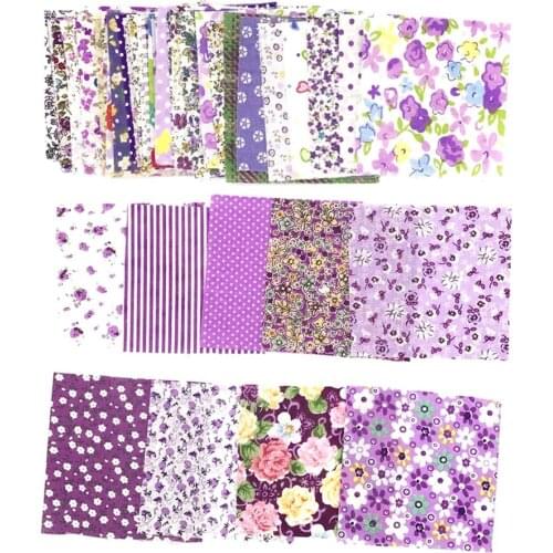 50Pcs 10x10cm Floral Patchwork Cotton Fabric Plain Cloth for DIY Sewing Quilting a random set for sale Cloth for DIY Sewing Quil